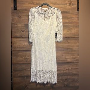 EXPRESS lace overlay dress